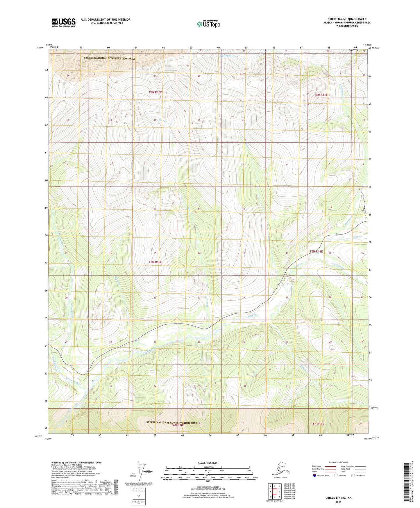 Circle B-4 NE Alaska US Topo Map Image