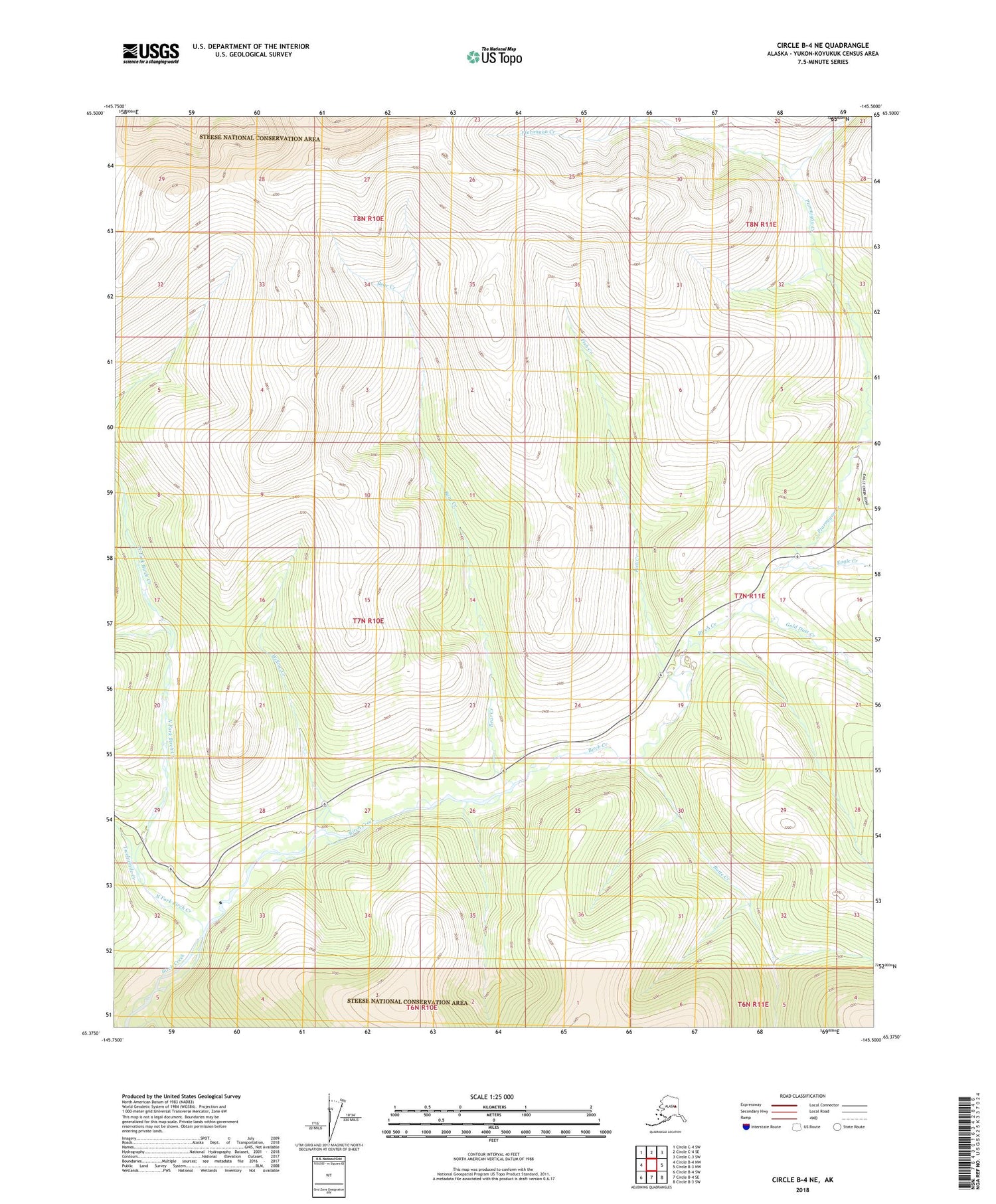 Circle B-4 NE Alaska US Topo Map Image