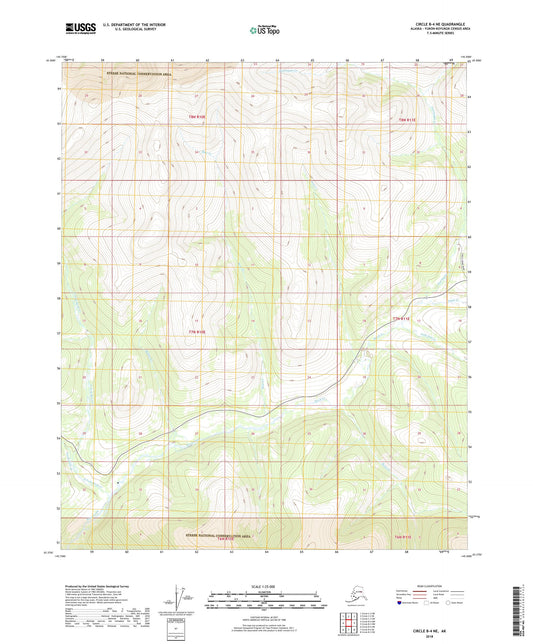 Circle B-4 NE Alaska US Topo Map Image