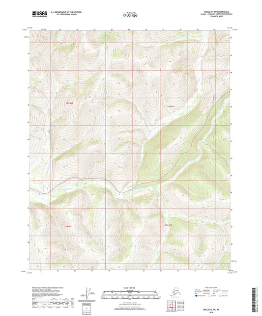 Circle B-5 SW Alaska US Topo Map Image