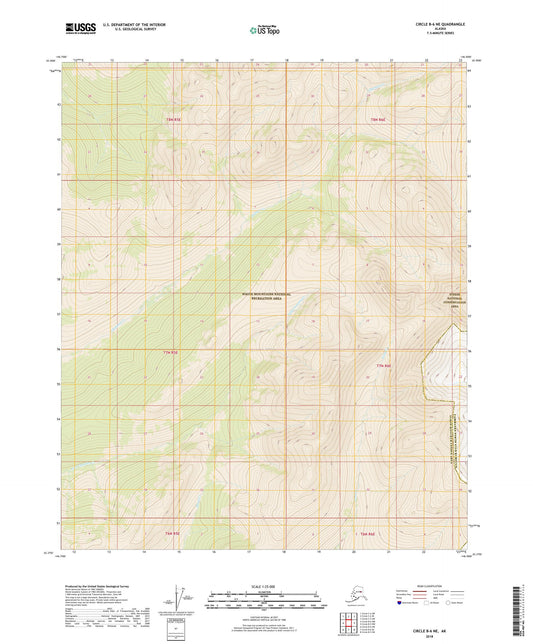 Circle B-6 NE Alaska US Topo Map Image