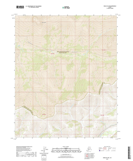 Circle B-6 SW Alaska US Topo Map Image
