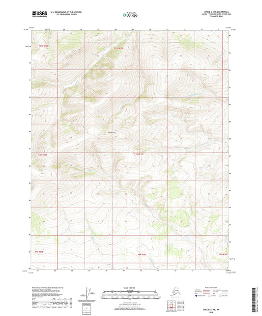Circle C-2 NE Alaska US Topo Map Image