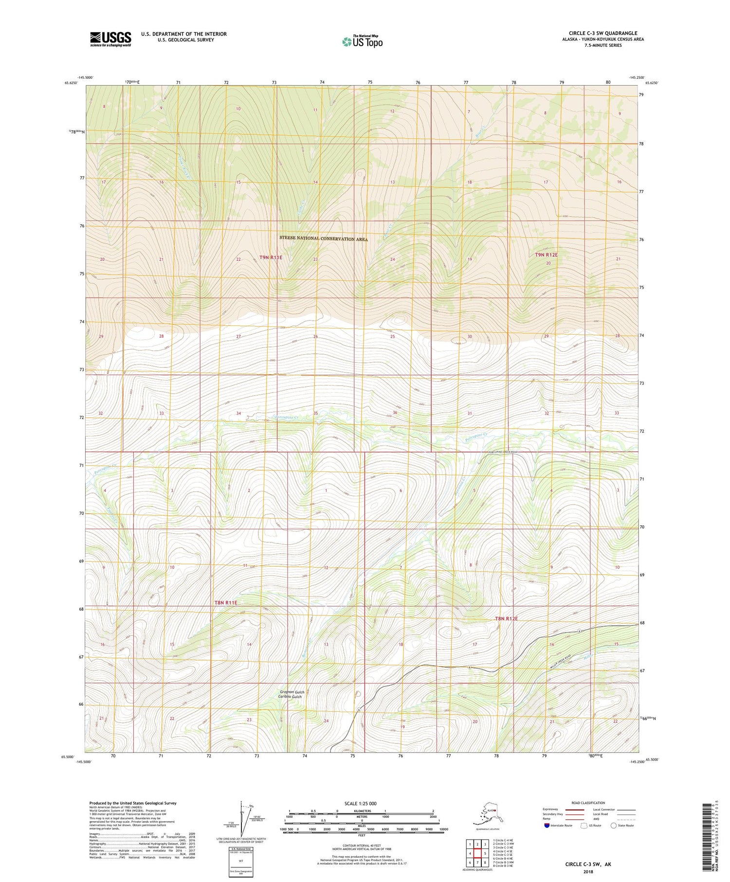 Circle C-3 SW Alaska US Topo Map Image