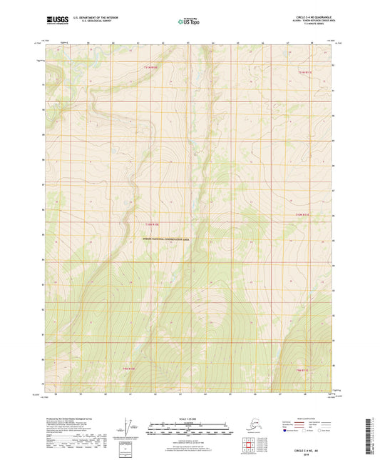 Circle C-4 NE Alaska US Topo Map Image