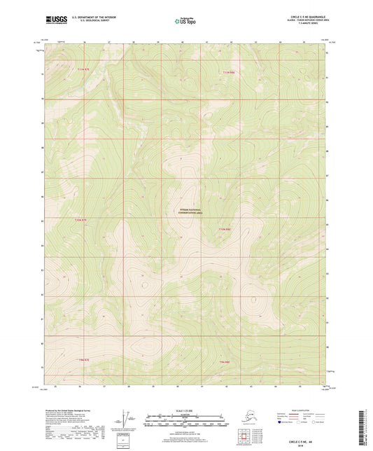 Circle C-5 NE Alaska US Topo Map Image