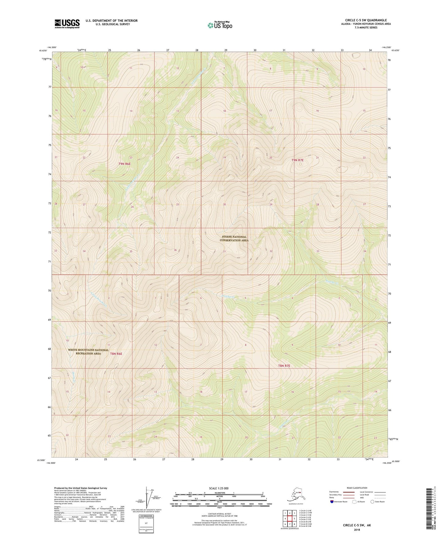 Circle C-5 SW Alaska US Topo Map Image