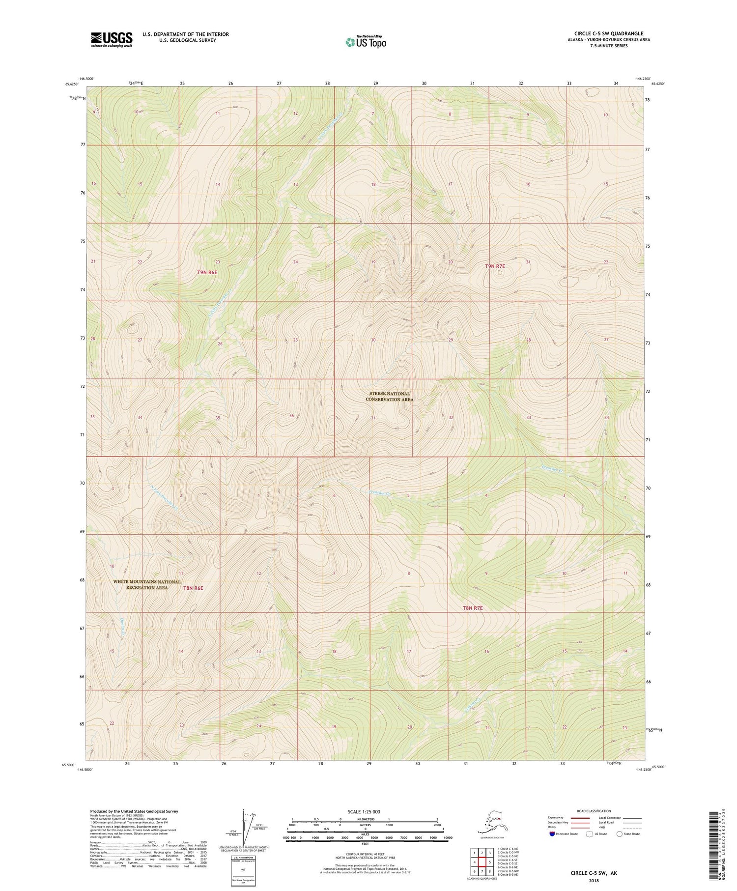 Circle C-5 SW Alaska US Topo Map Image