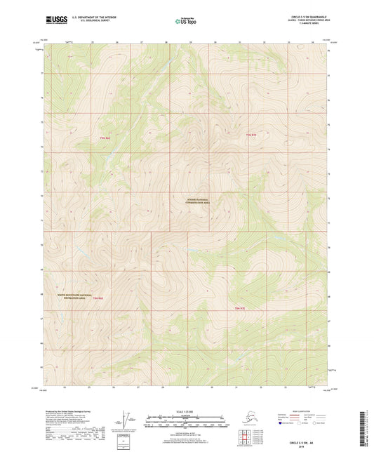Circle C-5 SW Alaska US Topo Map Image