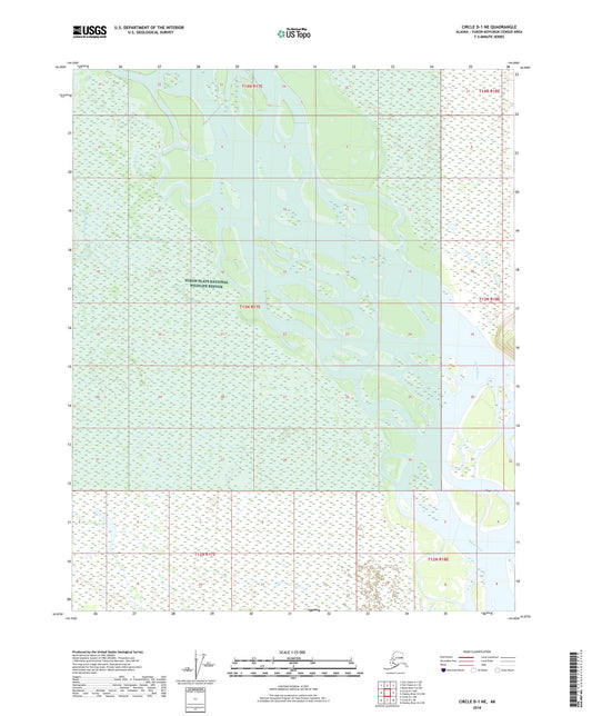 Circle D-1 NE Alaska US Topo Map Image