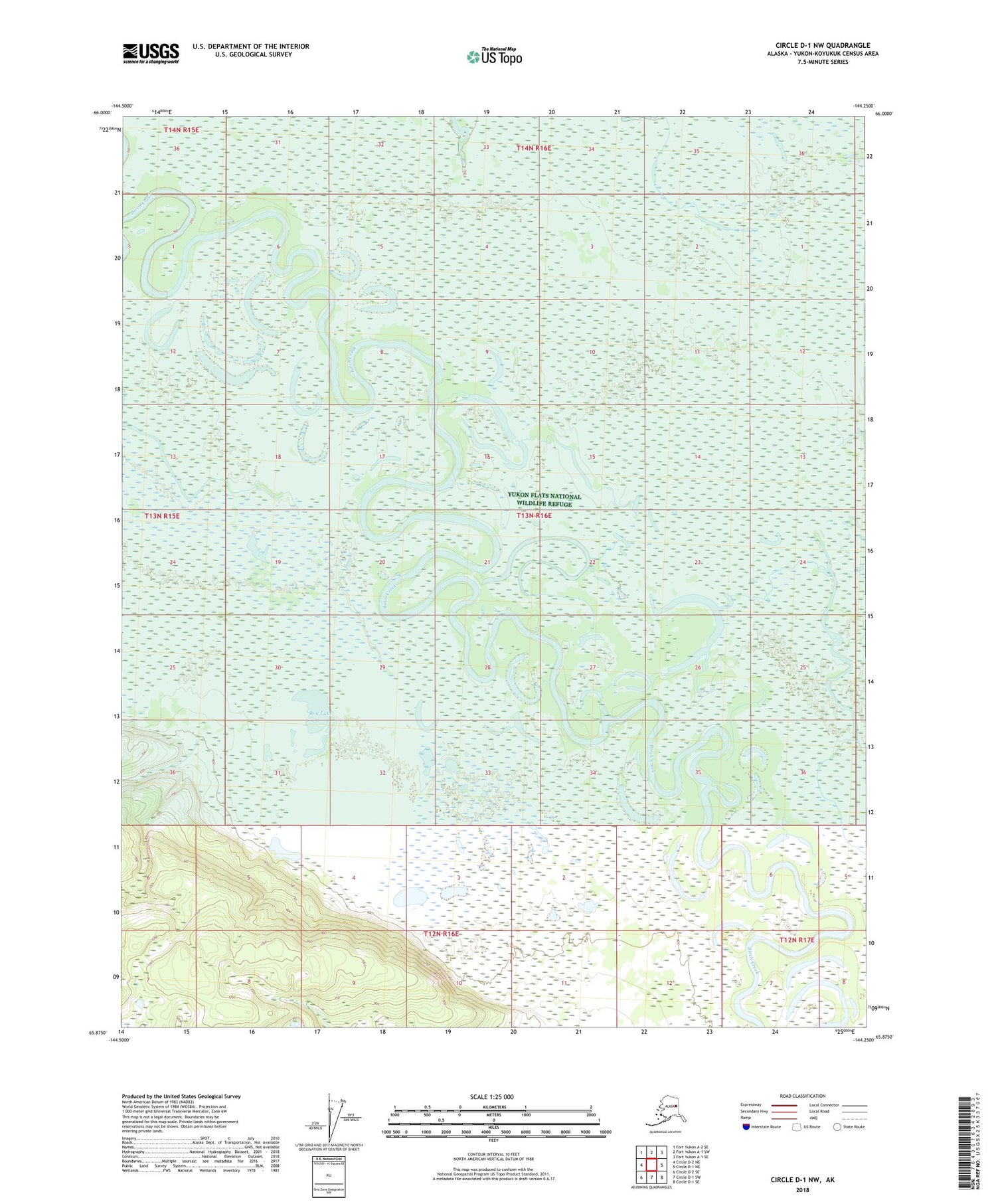 Circle D-1 NW Alaska US Topo Map Image
