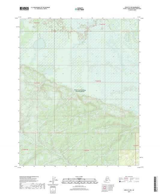 Circle D-2 NE Alaska US Topo Map Image