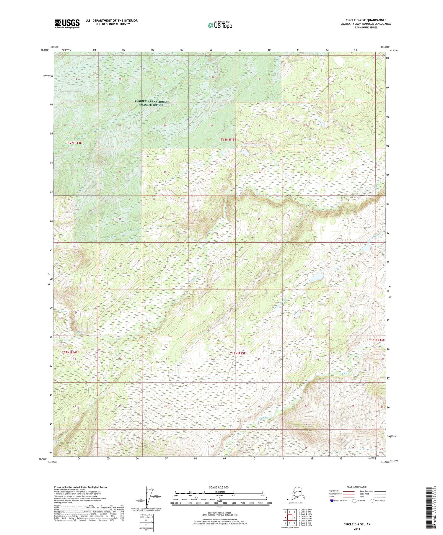Circle D-2 SE Alaska US Topo Map Image