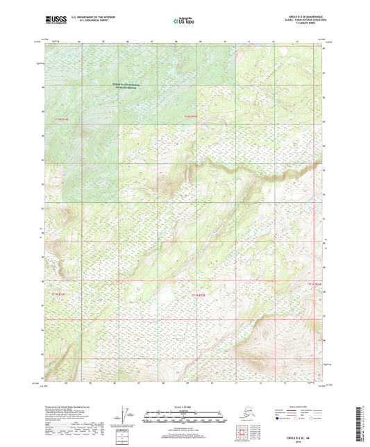 Circle D-2 SE Alaska US Topo Map Image