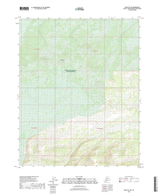Circle D-2 SW Alaska US Topo Map Image