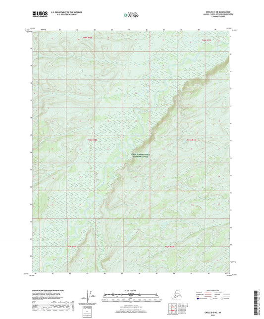 Circle D-3 NE Alaska US Topo Map Image