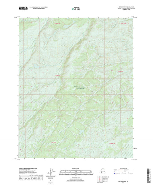 Circle D-3 NW Alaska US Topo Map Image