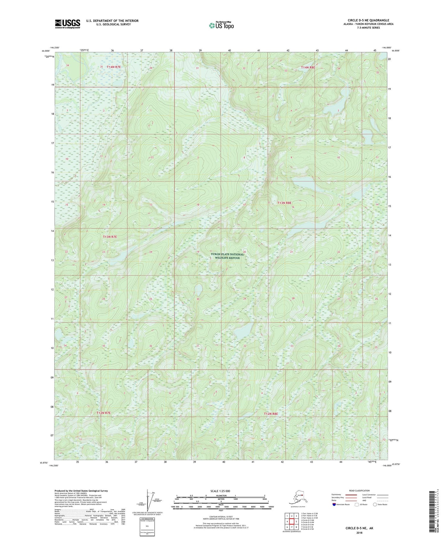 Circle D-5 NE Alaska US Topo Map Image