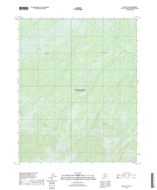 Circle D-5 SW Alaska US Topo Map Image