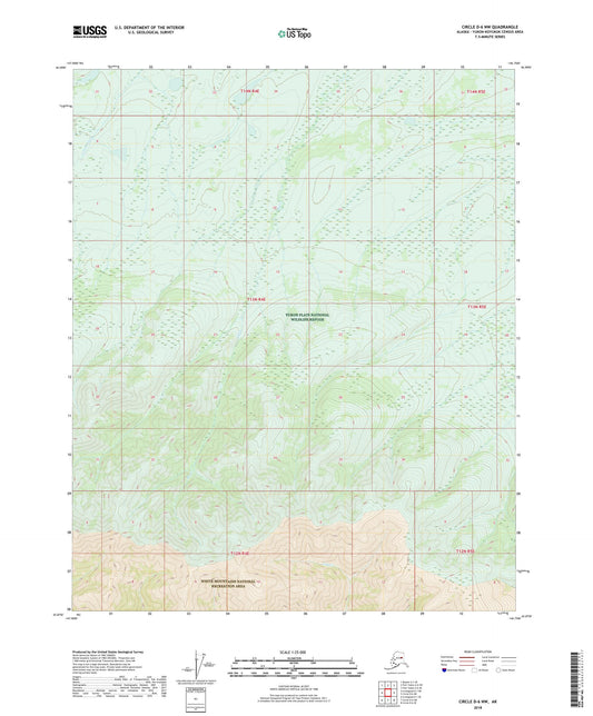 Circle D-6 NW Alaska US Topo Map Image