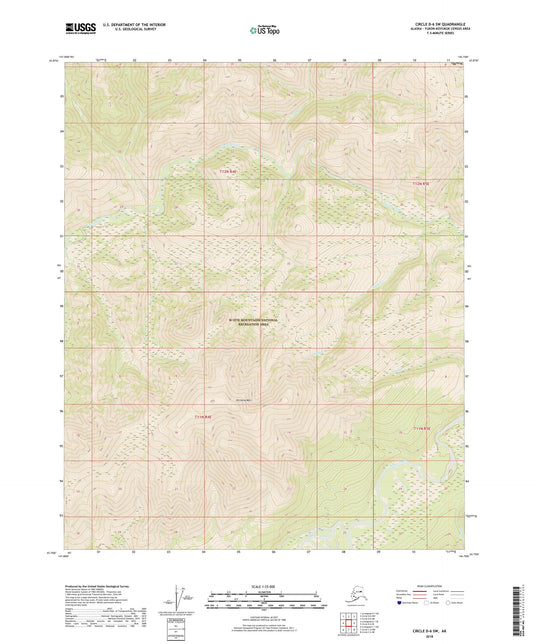 Circle D-6 SW Alaska US Topo Map Image