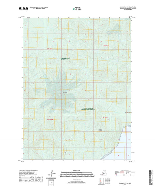 Cold Bay A-1 NW Alaska US Topo Map Image