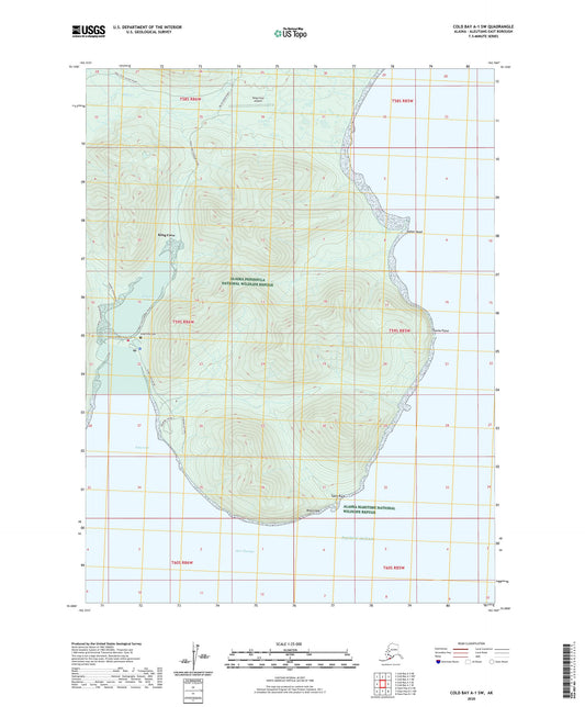 Cold Bay A-1 SW Alaska US Topo Map Image