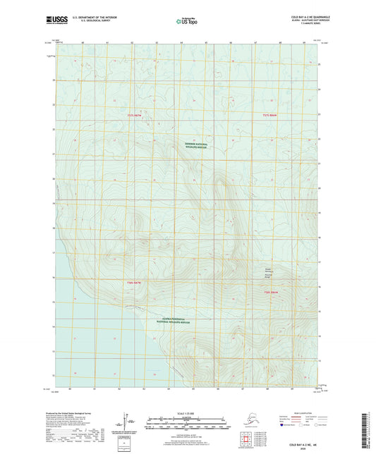 Cold Bay A-2 NE Alaska US Topo Map Image