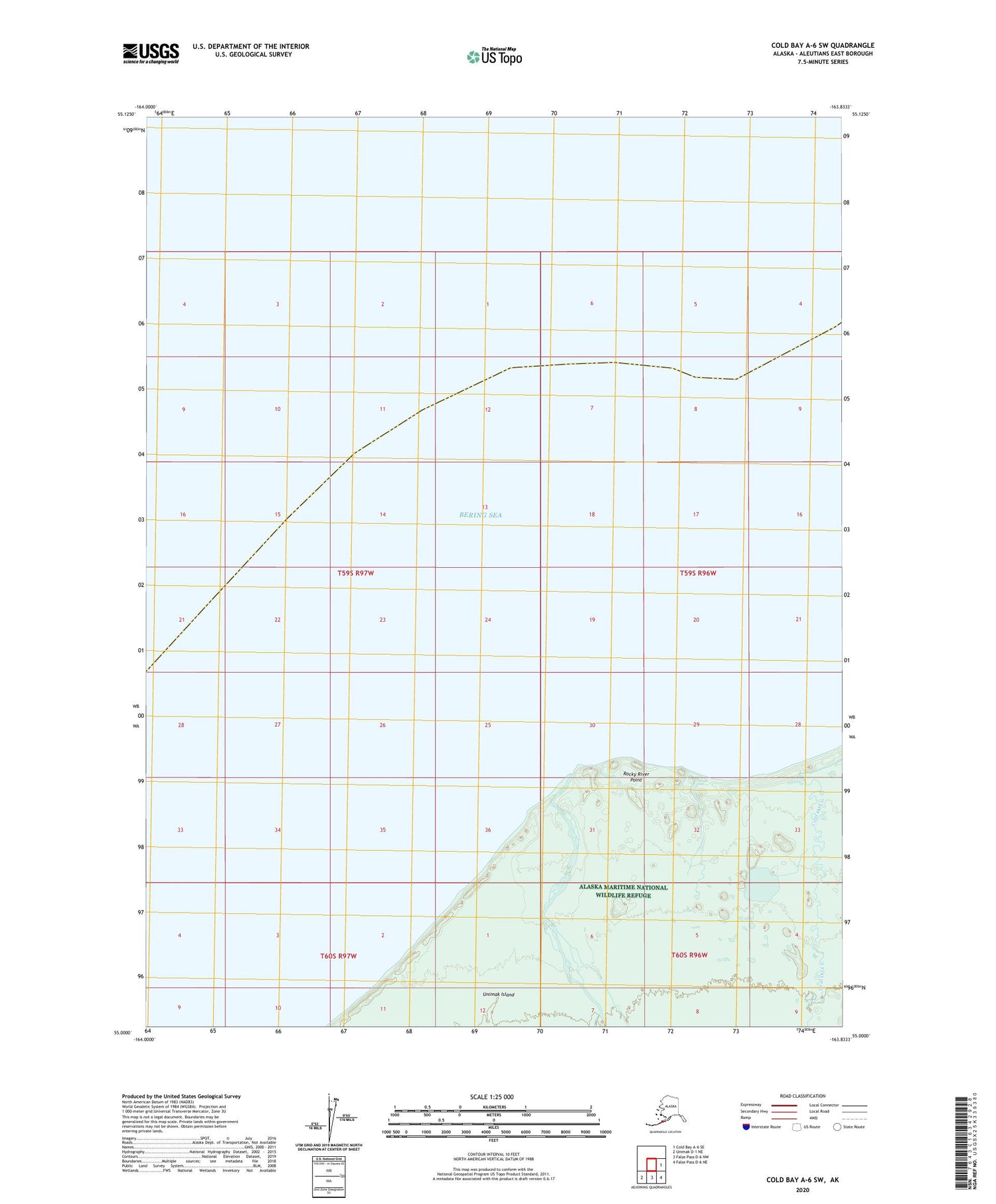 Cold Bay A-6 SW Alaska US Topo Map Image