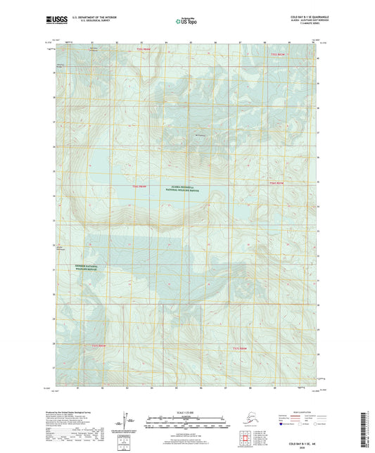 Cold Bay B-1 SE Alaska US Topo Map Image