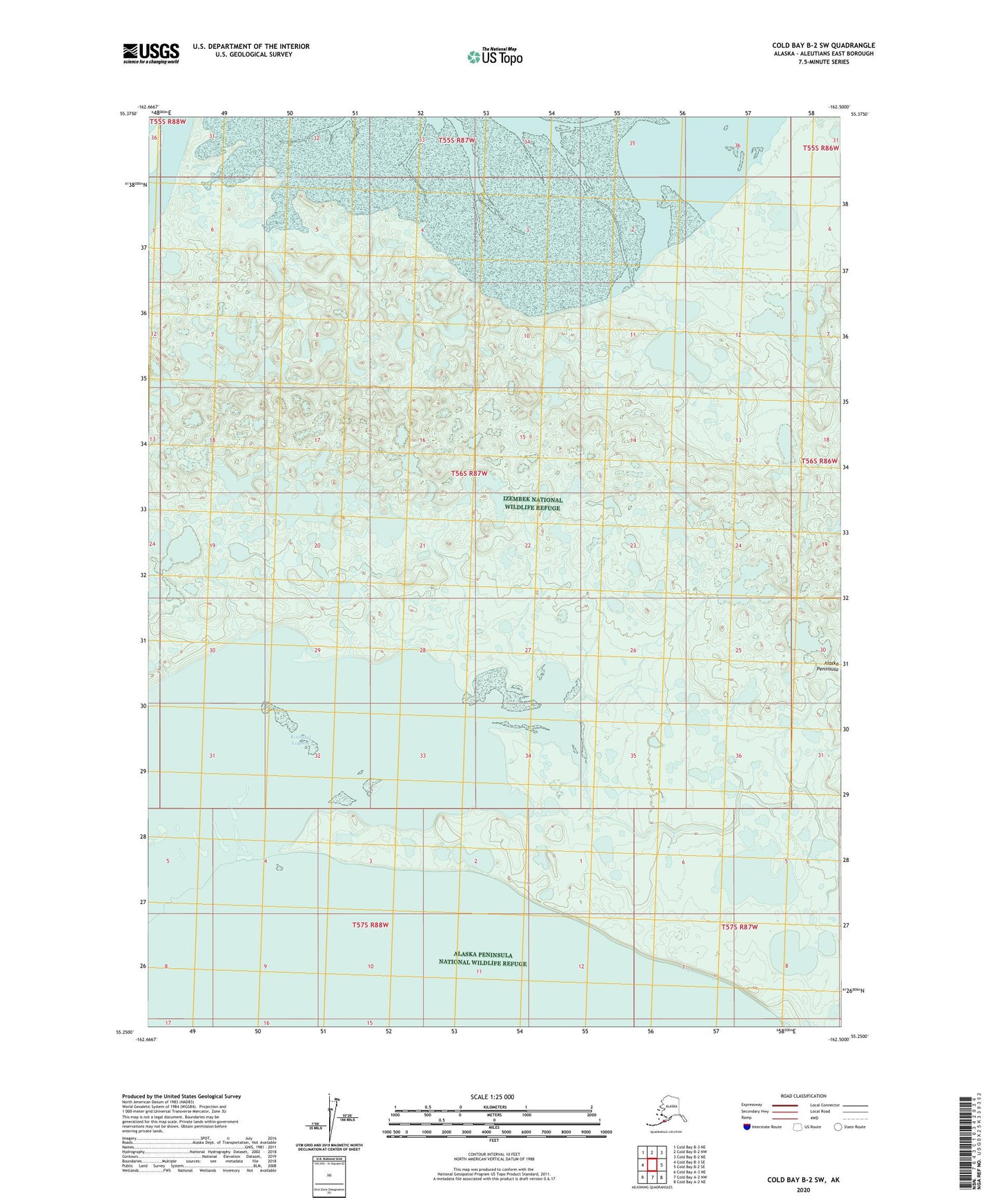 Cold Bay B-2 SW Alaska US Topo Map Image