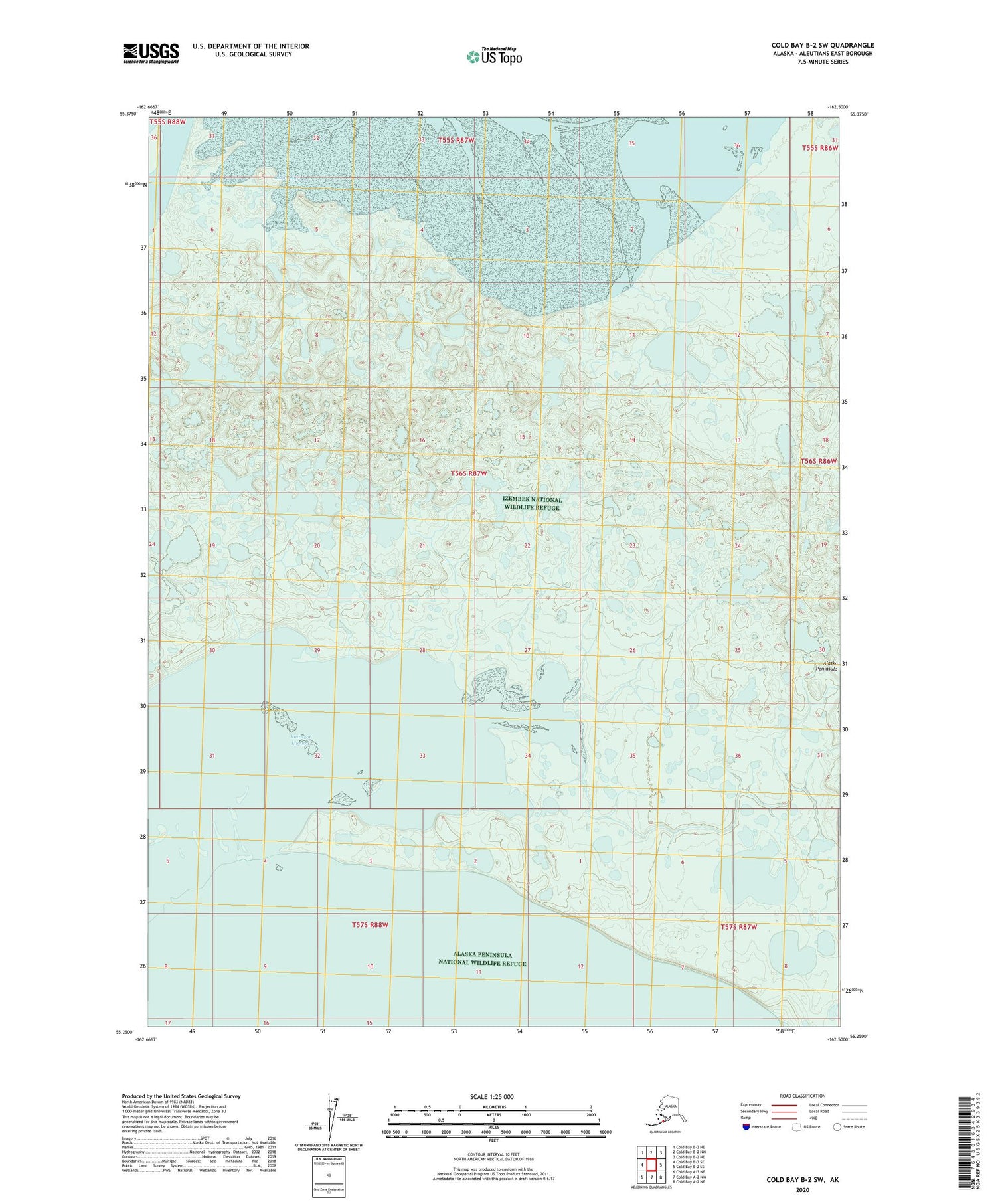 Cold Bay B-2 SW Alaska US Topo Map Image