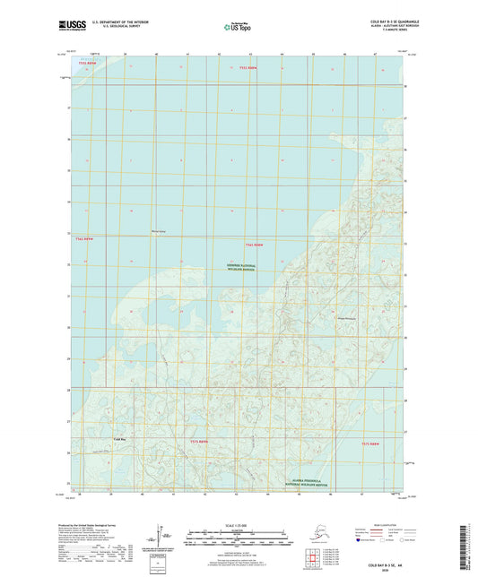 Cold Bay B-3 SE Alaska US Topo Map Image