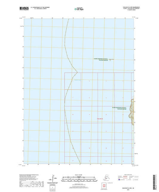 Cold Bay B-4 NW Alaska US Topo Map Image