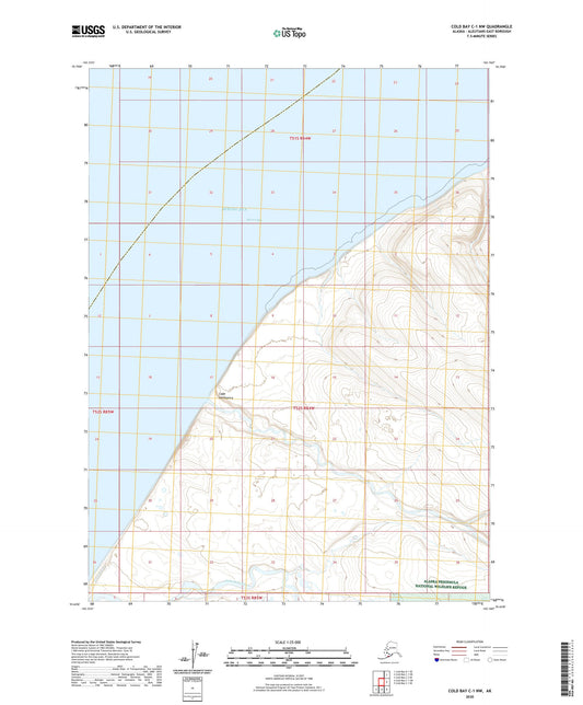 Cold Bay C-1 NW Alaska US Topo Map Image
