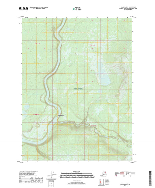 Coleen A-2 NE Alaska US Topo Map Image