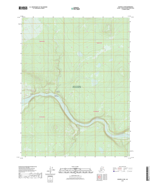 Coleen A-2 NW Alaska US Topo Map Image
