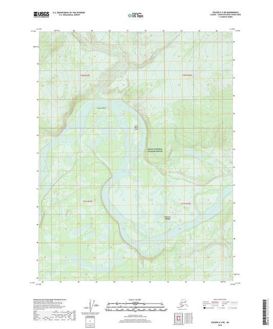 Coleen A-3 NE Alaska US Topo Map Image