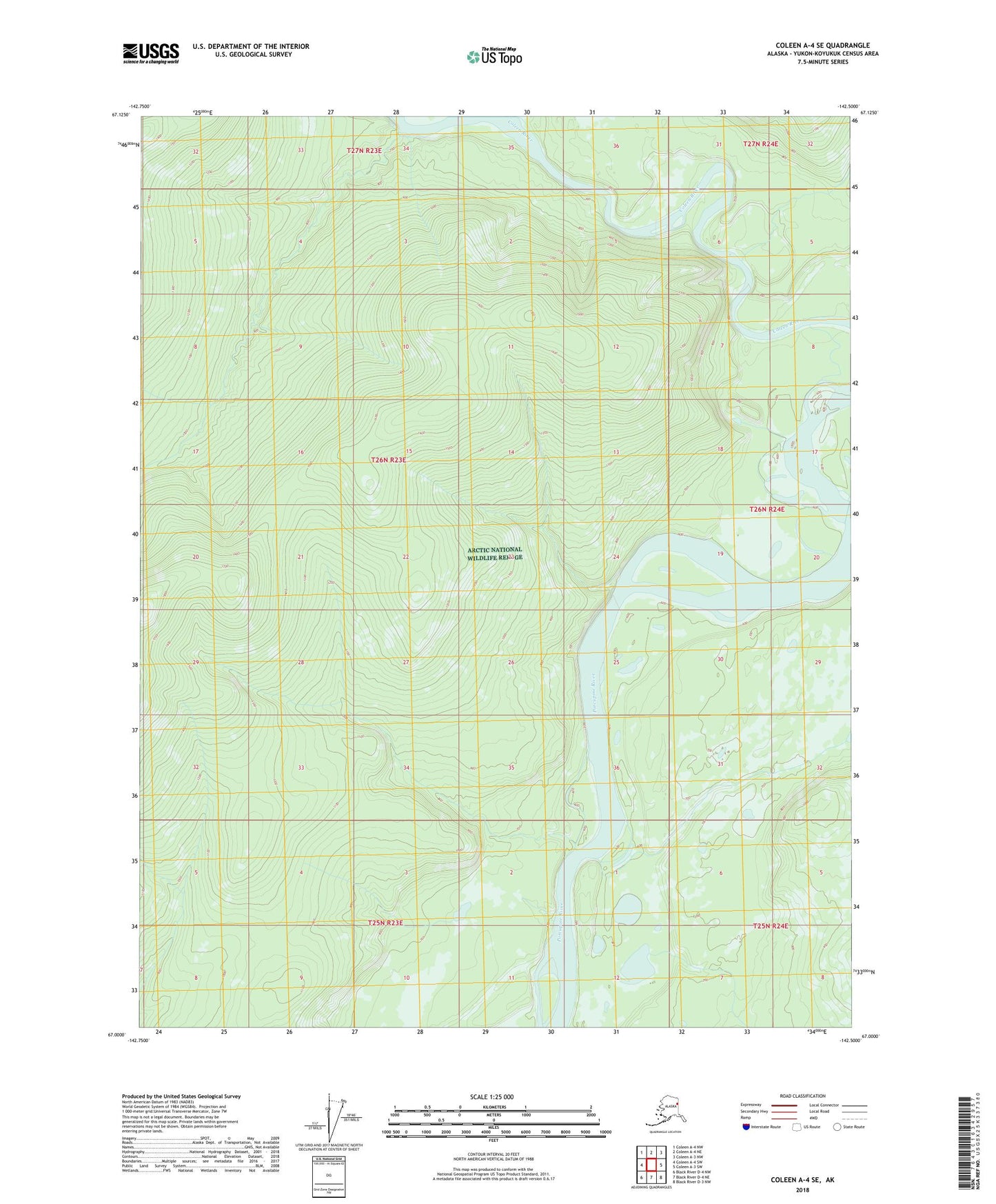 Coleen A-4 SE Alaska US Topo Map Image