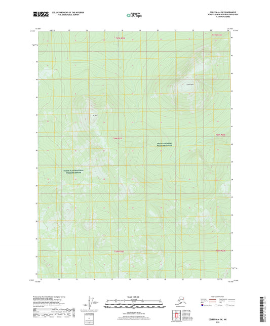 Coleen A-4 SW Alaska US Topo Map Image