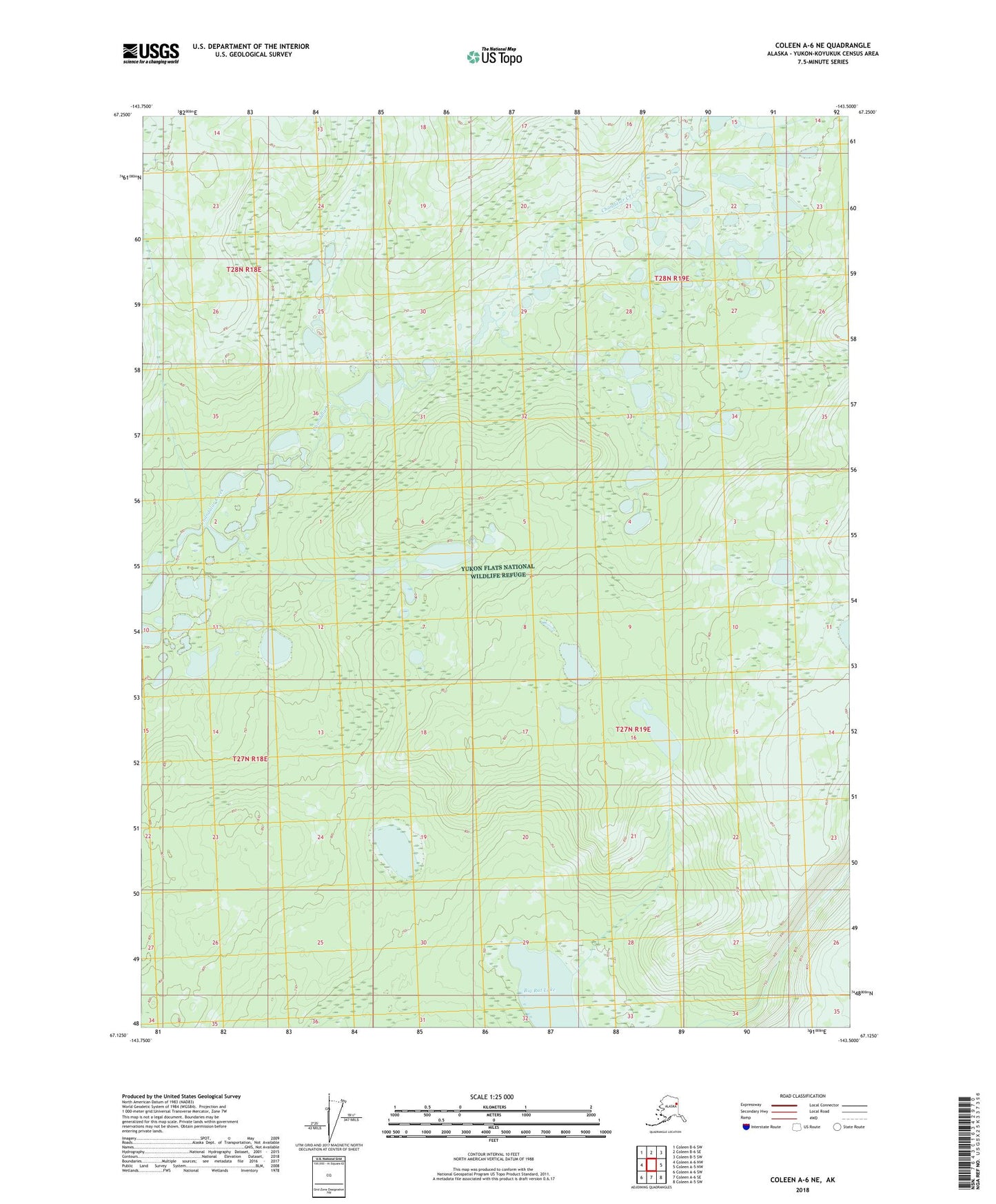 Coleen A-6 NE Alaska US Topo Map Image