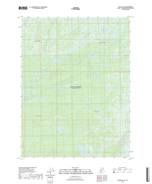 Coleen A-6 NE Alaska US Topo Map Image