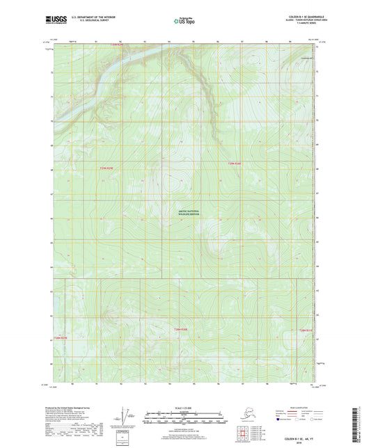 Coleen B-1 SE Alaska US Topo Map Image