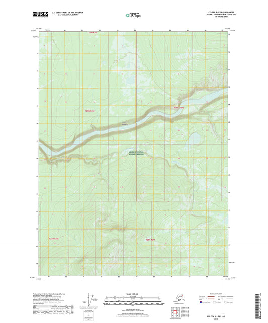 Coleen B-1 SW Alaska US Topo Map Image