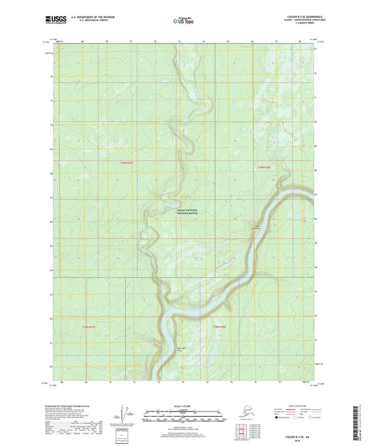 Coleen B-2 SE Alaska US Topo Map Image