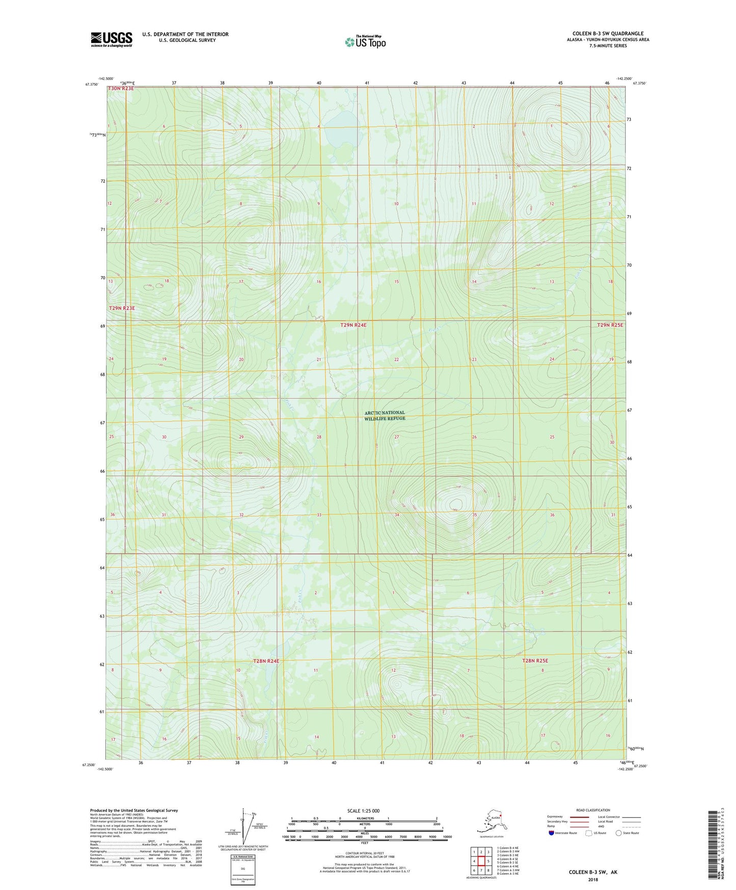 Coleen B-3 SW Alaska US Topo Map Image