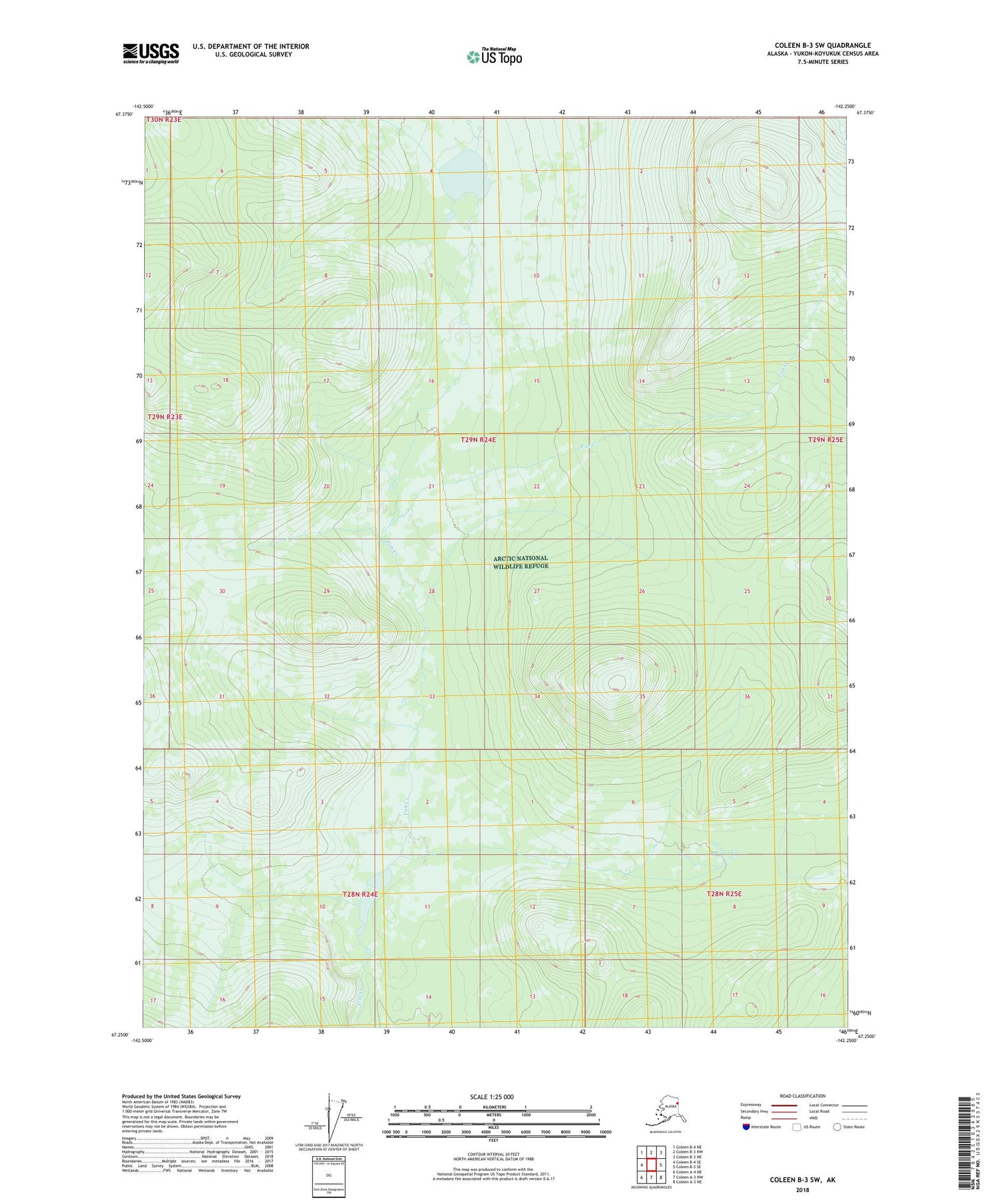 Coleen B-3 SW Alaska US Topo Map Image