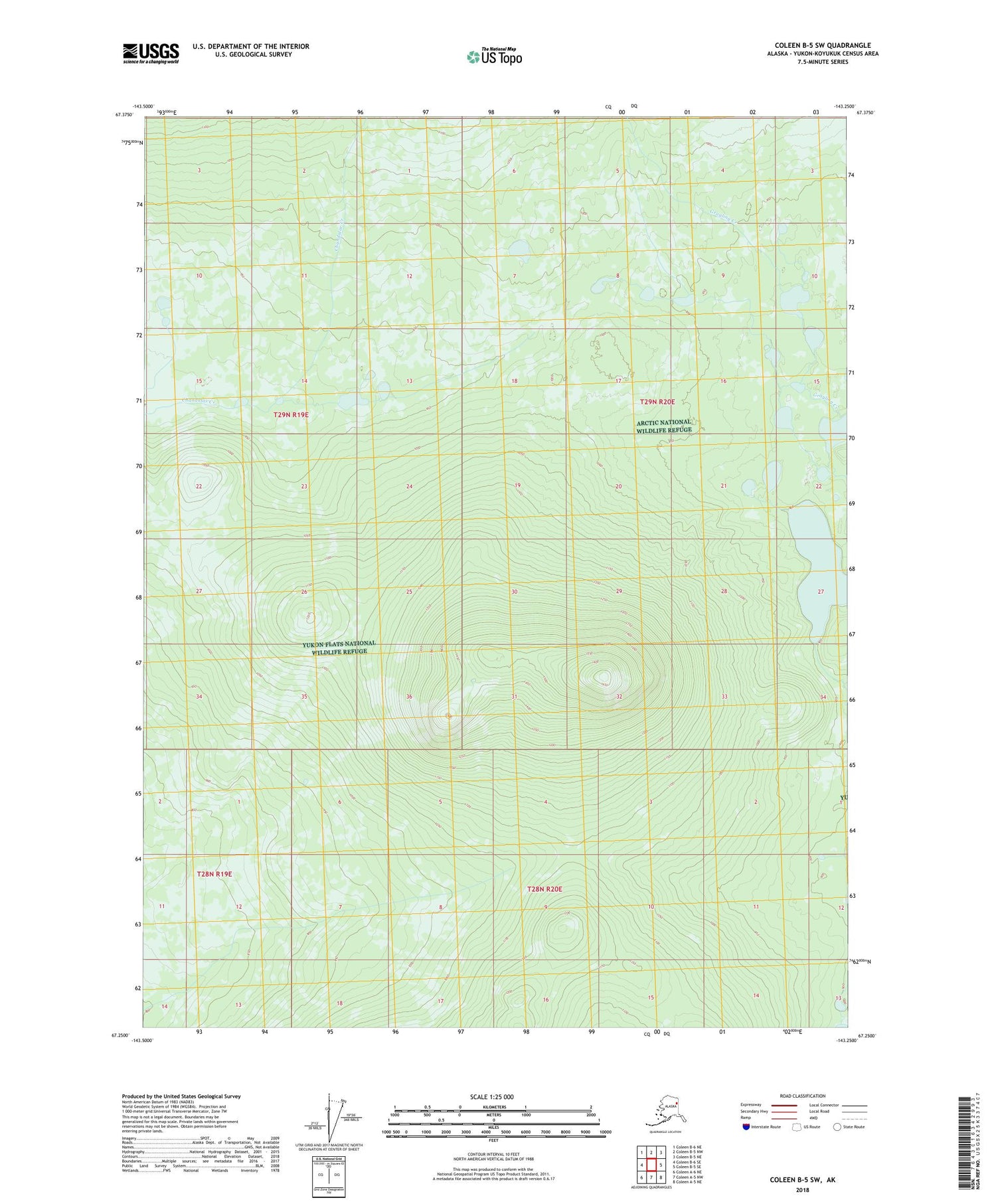 Coleen B-5 SW Alaska US Topo Map Image