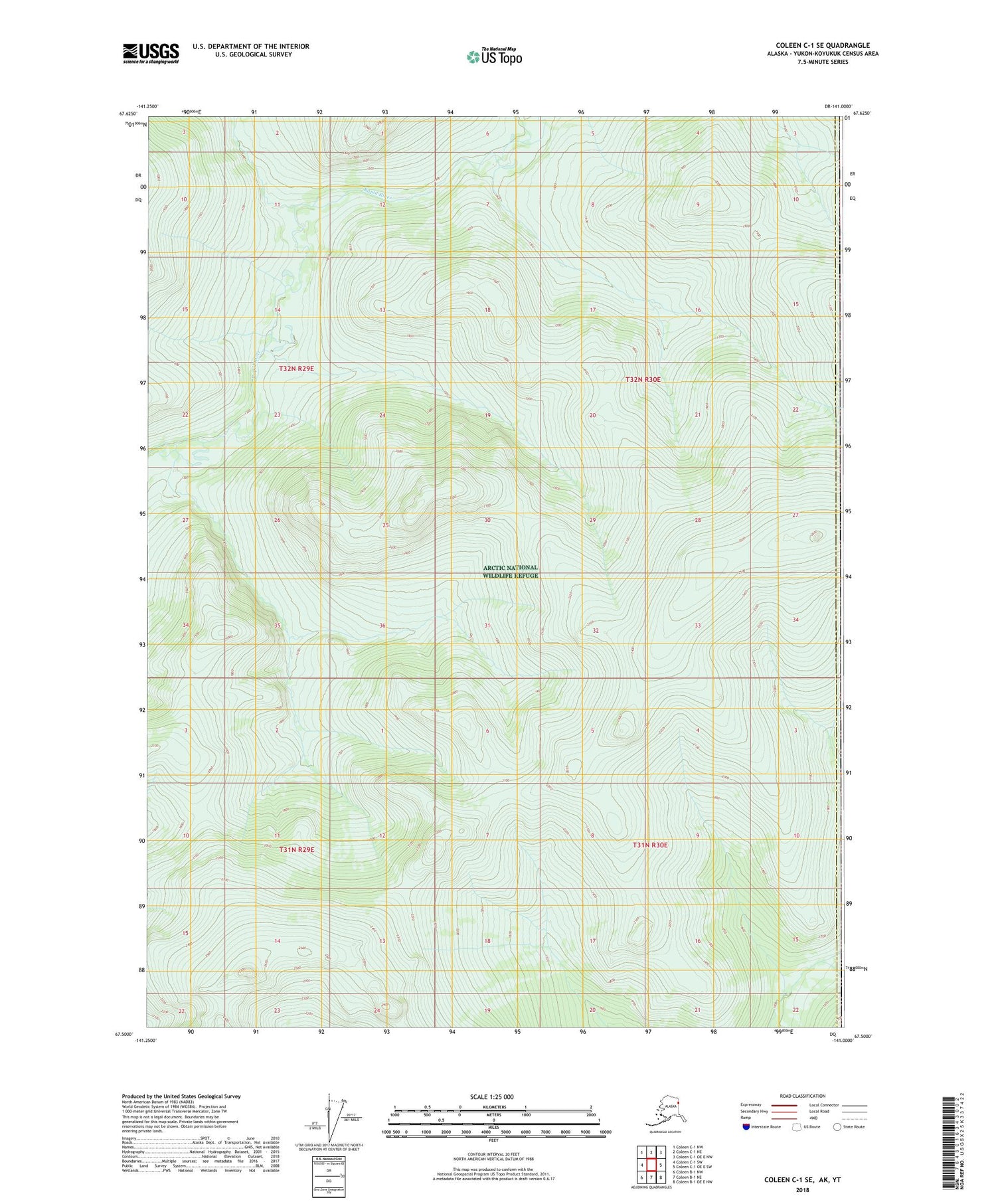 Coleen C-1 SE Alaska US Topo Map Image