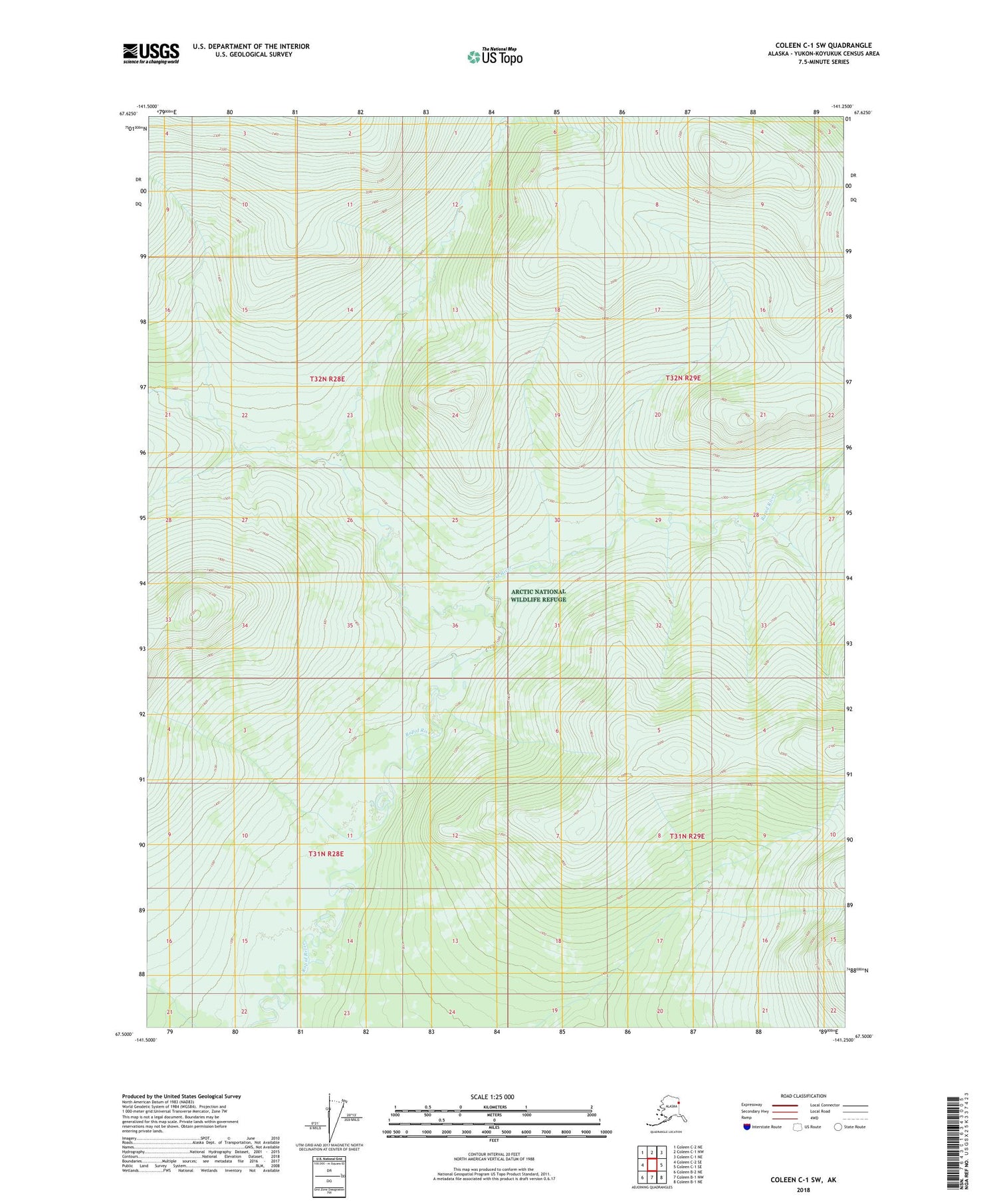 Coleen C-1 SW Alaska US Topo Map Image